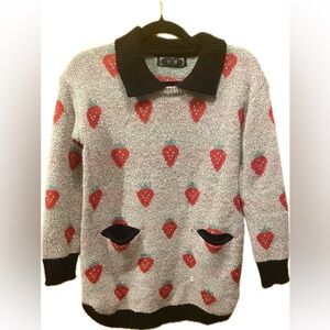 Strawberry Patterned Sweater